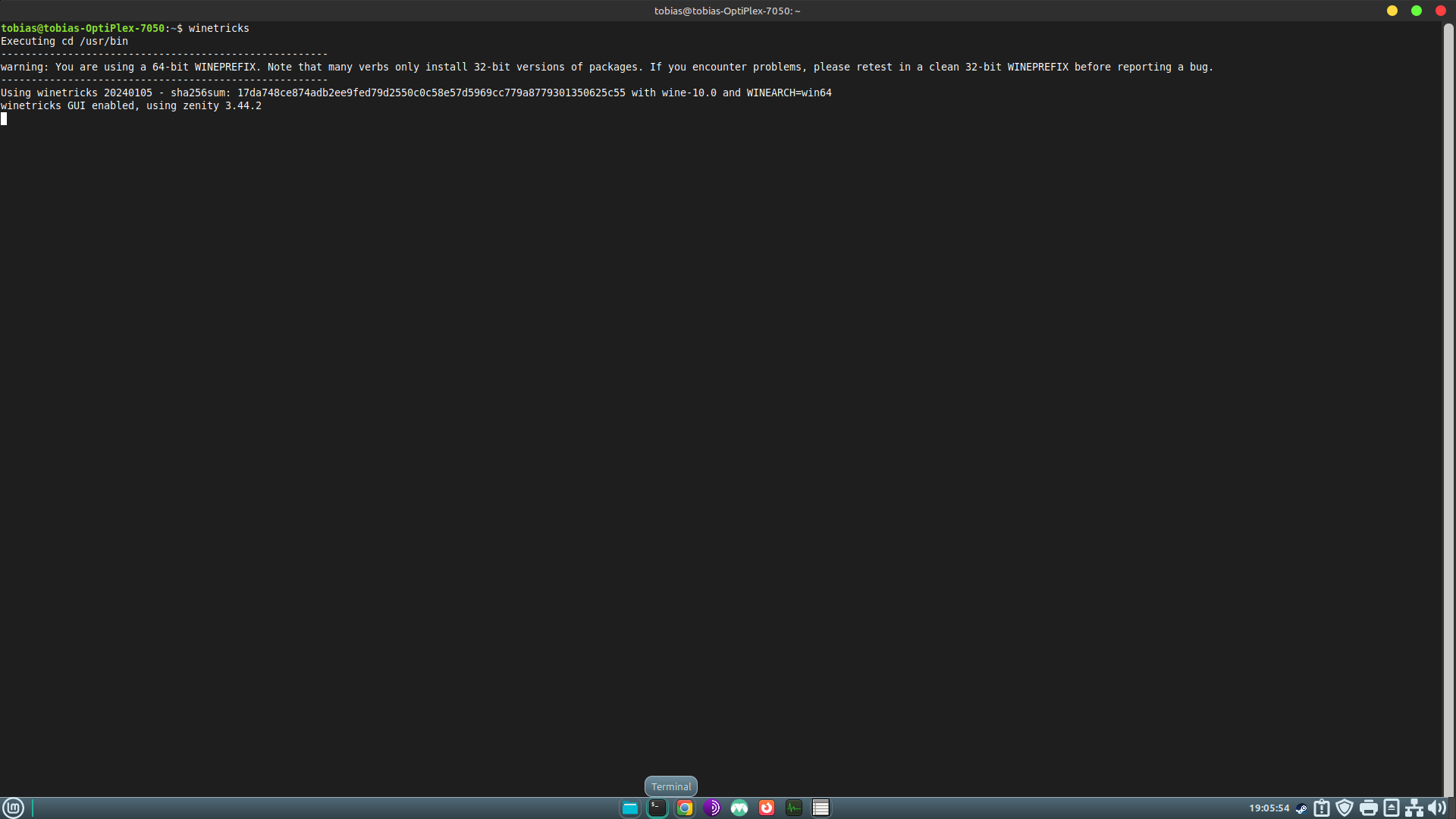 Fehlermeldung vor der Installation von Steam
